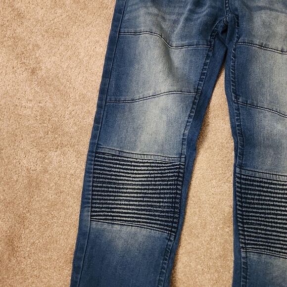 LRG Lifted Research Group Skinny Jeans w/ Moto Details Size 30 US 10 - Picture 6 of 9